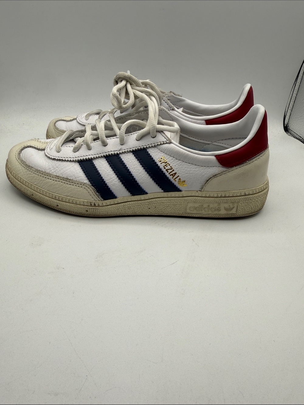 Adidas HAMDBALL SPEZIAL men’s 6.5 women’s 7.5 blue strip red heel S11 - Picture 3 of 6